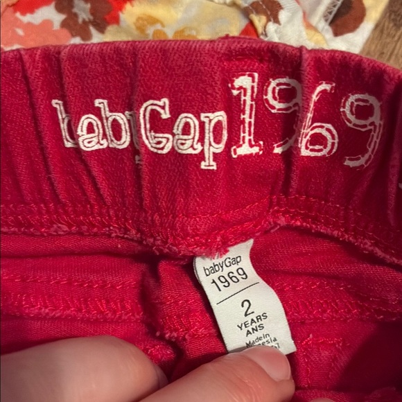 Kids Floral and Coral Tops with Denim Vest and 2 Pants - Picture 2 of 10